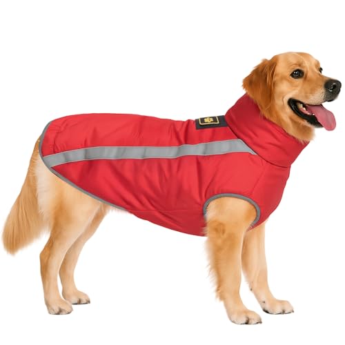 DoggieKit Hundejacke Wasserdichter Hundemantel Reflektierende Wintermantel mit Fleecefutter Winddichtes Wintermantel Hundepullover Hundekleidung für Kaltes Wetter Winter Warm Hunde Winterweste Jacken DoggieKit Hundejacke Wasserdichter Hundemantel Reflektierende Wintermantel mit Fleecefutter Winddichtes Wintermantel Hundepullover Hundekleidung für Kaltes Wetter Winter Warm Hunde Winterweste Jacken von DoggieKit