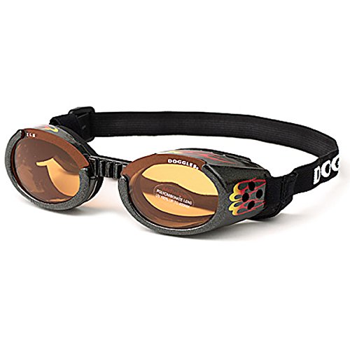 Doggles ILS 2 Racing Flames Rahmen mit orangefarbener Linse, groß, 0,11 kg von Doggles