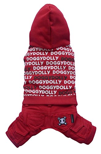 Doggy Dolly DRF013 Hundeanzug mit Allover Print, rot, Größe : S von Doggy Dolly