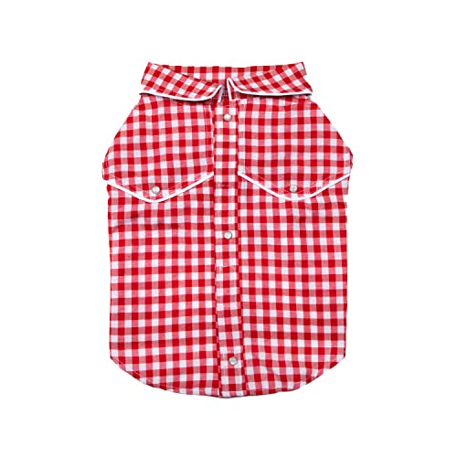 Doggy Parton Red Gingham Westernhemd für Haustiere, Größe L Doggy Parton Red Gingham Westernhemd für Haustiere, Größe L von Doggy Parton