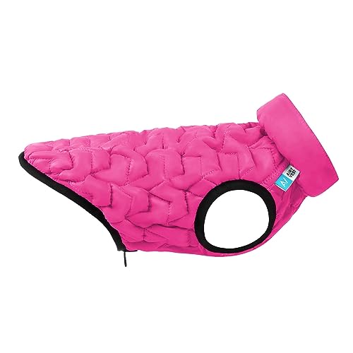 AirVest Reversible Hundekleidung, Hundejacke, Elastische, Wasserdicht, Windichte, Praktische Tasche, Rosa, Größe L - 55x85x60 cm von DOGGY