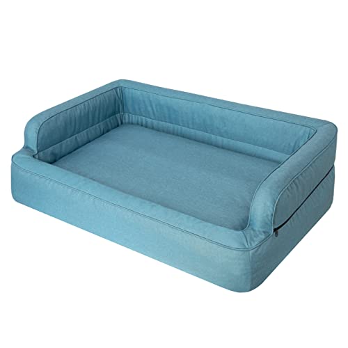 DOGGY Hundebett, Katzenbett, Hundesofa, Abnehmbar Bezug, Hundekorb, Hundekissen, Möbel für Tiere, Hundeliege, Schlafplätze, XXL: 117x79 cm, Blau DOGGY Hundebett, Katzenbett, Hundesofa, Abnehmbar Bezug, Hundekorb, Hundekissen, Möbel für Tiere, Hundeliege, Schlafplätze, XXL: 117x79 cm, Blau von DOGGY