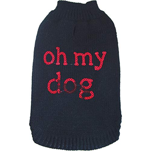 Doggy Oh My Dog Fantasy Hundepullover, Schwarz, Größe 40, 1 Stück von DOGGY