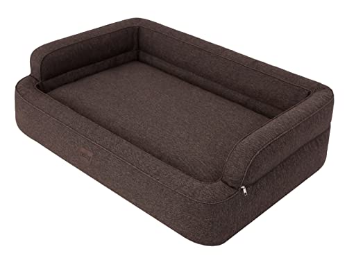 DOGGY Hundebett, Katzenbett, Hundesofa, Abnehmbar Bezug, Hundekorb, Hundekissen, Möbel für Tiere, Hundeliege, Schlafplätze, XXL: 117x79 cm, Braun DOGGY Hundebett, Katzenbett, Hundesofa, Abnehmbar Bezug, Hundekorb, Hundekissen, Möbel für Tiere, Hundeliege, Schlafplätze, XXL: 117x79 cm, Braun von DOGGY