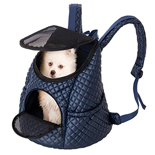 Rucksack für den Transport von Tieren, Tragetasche, Katzenrucksack, Katzenbox, Hundetasche, Hunde oder Katzenleine, Navy Blau, Gr.1: 39x35x30 cm von DOGGY