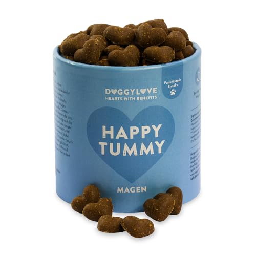 DoggyLove Happy Tummy – Magen, unterstützt Magengesundheit & Magenschleimhaut, Verdauungssnack, Premium Hundeleckerli, Hundesnacks Gesundheit, Ergänzungsfuttermittel, natürliche Zutaten, Glutenfrei von DoggyLove