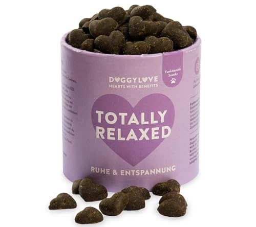 DoggyLove Totally Relaxed – Ruhe & Beruhigung, Premium Hundeleckerli, Hundesnacks Gesundheit, Leckerli Entspannung & Anti-Stress, Baldrianwurzel & Lavendelblüten – natürliche Zutaten pflanzlich von DoggyLove