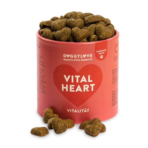 DoggyLove Vital Heart/Hundesnack Vitalität/Hundeleckerli für aktive Hunde/unterstützt die Vitalität und die Herzfunktion/Premium Hundeleckerli von DoggyLove