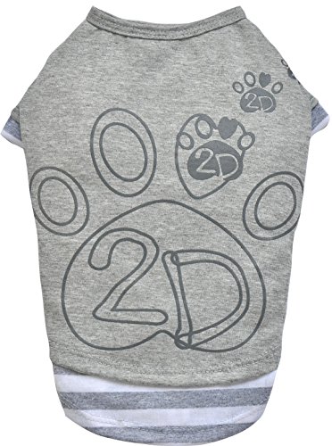 Doggy Dolly T576 Hundeshirt, Größe: XXL, grau mit Muster von Doggydolly