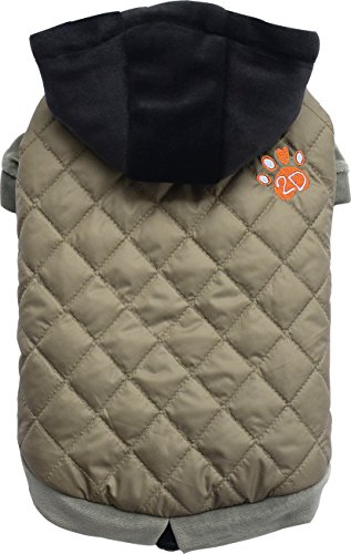 Doggydolly Gepolsterte Hundejacke für Hunde, Beige, E, Schwarz, XS - 0,08 kg von Doggydolly