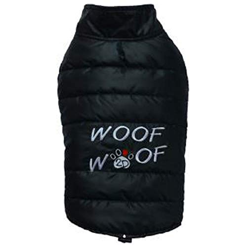 Hunde-Winterweste Woof schwarz Mops, Bulldogge von Doggydolly von Doggydolly