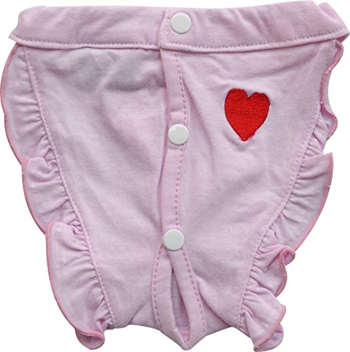 Doggydolly Unterhose für Hunde, aus Baumwolle, Rosa, Größe L - 0,1 kg von Doggydolly