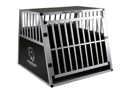 DOGHEAD Hundetransportbox Hundebox Alu Reisebox Transportbox, 80 x 85 x 69 cm, Ecoline, schwarz/Silber, Nicht für Kombis geeignet DOGHEAD Hundetransportbox Hundebox Alu Reisebox Transportbox, 80 x 85 x 69 cm, Ecoline, schwarz/Silber, Nicht für Kombis geeignet von Doghead