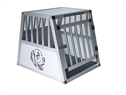 Doghead Alu Hundetransportbox 50x60x50 Comfort Reisebox Hundebox Transportbox Hundegitter Autobox von Doghead