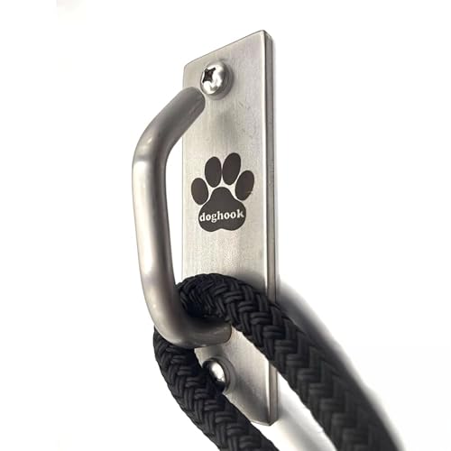 Doghook Hundeanhänger, sichere Hundeleine, Parkmontage, für den Innen- und Außenbereich, Wandhaken, aus Edelstahl, praktisches Leinenmanagement für Zuhause und Geschäft, schmal, kompakt Doghook Hundeanhänger, sichere Hundeleine, Parkmontage, für den Innen- und Außenbereich, Wandhaken, aus Edelstahl, praktisches Leinenmanagement für Zuhause und Geschäft, schmal, kompakt von Doghook