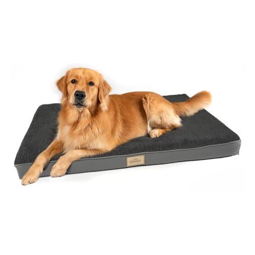 Doghouse Premium Hundebett Mittelgrosse Hunde 100x65x9cm Hundematte Waschbar, Hundekissen flauschig, Hundematratze für Mittelgrosse Hunde in Anthrazit ergonomisch Doghouse Premium Hundebett Mittelgrosse Hunde 100x65x9cm Hundematte Waschbar, Hundekissen flauschig, Hundematratze für Mittelgrosse Hunde in Anthrazit ergonomisch von Doghouse Premium