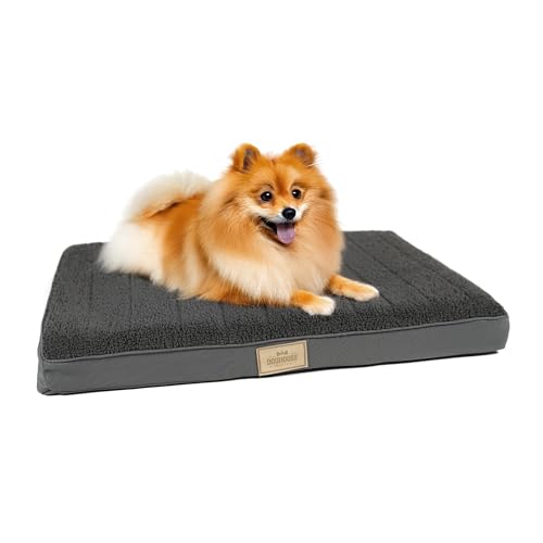 Doghouse Premium Hundebett kleine Hunde 77x51x9cm Hundematte Waschbar, Hundekissen flauschig, Hundematratze für kleine Hunde in Anthrazit Doghouse Premium Hundebett kleine Hunde 77x51x9cm Hundematte Waschbar, Hundekissen flauschig, Hundematratze für kleine Hunde in Anthrazit von Doghouse Premium