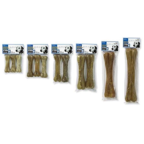 Dogit Hundesnack, Kauknochen für Hunde, gepresst, aus Rinderhaut, 10cm, 3er Pack von Dogit