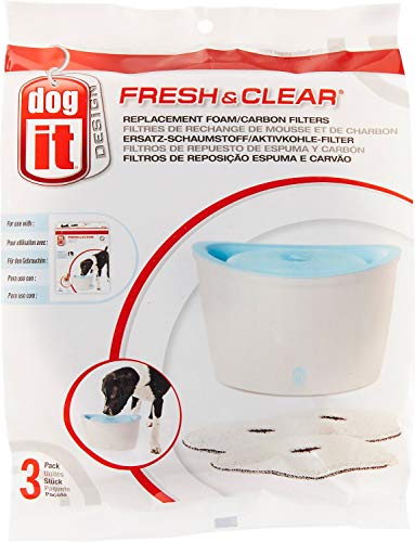 Zeus Ersatzreinigungsfilter für 6L H2EAU Trinkbrunnen für Hunde, 3er Pack von Dogit