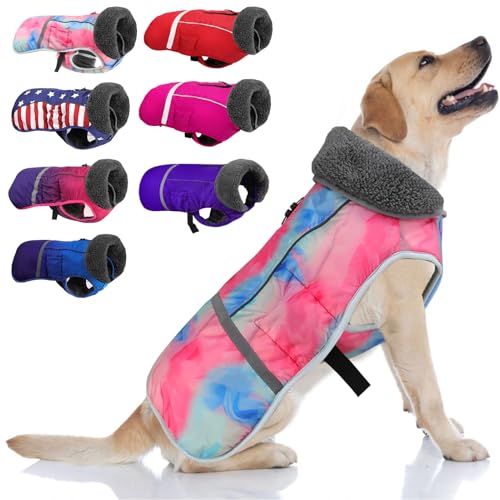 Doglay Hundemantel, wasserdichte Hundejacke, Wintermantel für kaltes Wetter mit dickem Pelzkragen, reflektierende Hunde-Winterjacke, warmes Fleecefutter, Hunde-Schneemantel für kleine, mittelgroße und Doglay Hundemantel, wasserdichte Hundejacke, Wintermantel für kaltes Wetter mit dickem Pelzkragen, reflektierende Hunde-Winterjacke, warmes Fleecefutter, Hunde-Schneemantel für kleine, mittelgroße und von Doglay