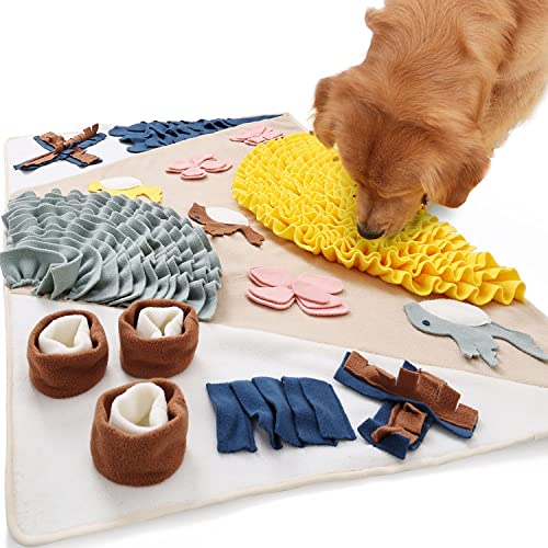 DogLemi Schnüffelmatten für Hunde, Hunde-Puzzle-Spielzeug, 101.6x71.1 cm, groß, Stressabbau, geistige Stimulationsspielzeug, fördert natürliche Futtersuche für das Training von Doglemi
