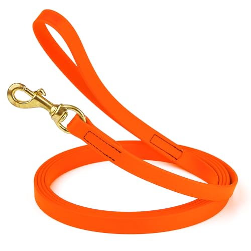 Viper Biothane Arbeitsleine, Lange Leine für Hunde, 2 Farben und 6 Größen, 1,9 cm x 4,5 m, Hunter Orange von Viper