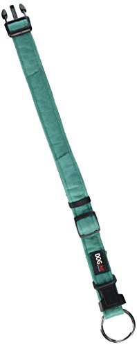 Dogline 1 x 38,1 bis 63,5 cm Komfort-Mikrofaser-Hundehalsband, weich gepolstert, Größe L, Blaugrün von Dogline