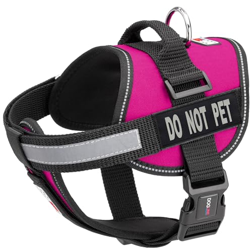 Dogline Hundegeschirr und 2 abnehmbare Flicken mit Aufschrift Do Not Pet, Größe M / 55,9 cm bis 76,2 cm, Rosa Dogline Hundegeschirr und 2 abnehmbare Flicken mit Aufschrift Do Not Pet, Größe M / 55,9 cm bis 76,2 cm, Rosa von Dogline