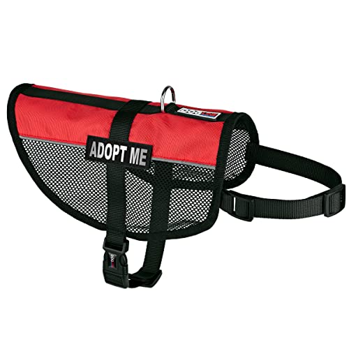Dogline N0252-3-0231 MaxAire Mesh Weste für Hunde & 2 abnehmbare Adopt Me Patches, 56 bis 73,7 cm/L, rot Dogline N0252-3-0231 MaxAire Mesh Weste für Hunde & 2 abnehmbare Adopt Me Patches, 56 bis 73,7 cm/L, rot von Dogline