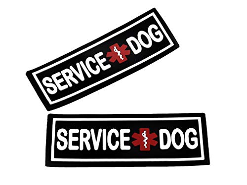 Dogline Service Dog Patch für Geschirr und Weste, abnehmbare 3D-Gummi-Patches Hakenrückseite für kleine oder große Arbeitshunde von Dogline