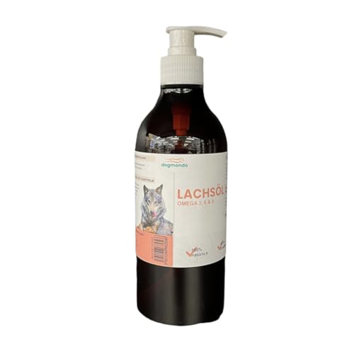 Dogmondo Lachsöl für Hunde, 500ml, Omega 3 & 6 Ergänzungsfuttermittel mit Dosierpumpe Dogmondo Lachsöl für Hunde, 500ml, Omega 3 & 6 Ergänzungsfuttermittel mit Dosierpumpe von Dogmondo