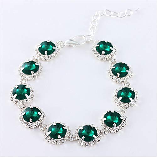 Dogs Kingdom Halsband für Hunde und Katzen, Kristall-Halsband, glitzernde Strasssteine, Party-Prinzessinnen-Halskette, verstellbar, Grün, M: 25,4–30,5 cm Halsumfang von Dogs Kingdom