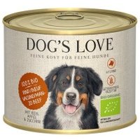 DOG'S LOVE BIO 6x200g Rind mit Reis, Apfel & Zucchini von Dog's Love