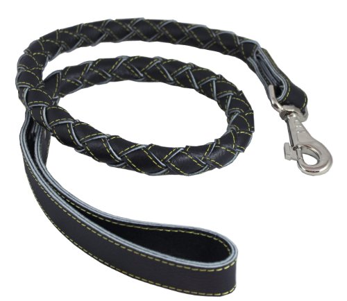 Hundeleine aus echtem Leder, rund, geflochten, 109,2 cm lang, 2,5 cm breit, Mastiff, Dogge Hundeleine aus echtem Leder, rund, geflochten, 109,2 cm lang, 2,5 cm breit, Mastiff, Dogge von Dogs My Love