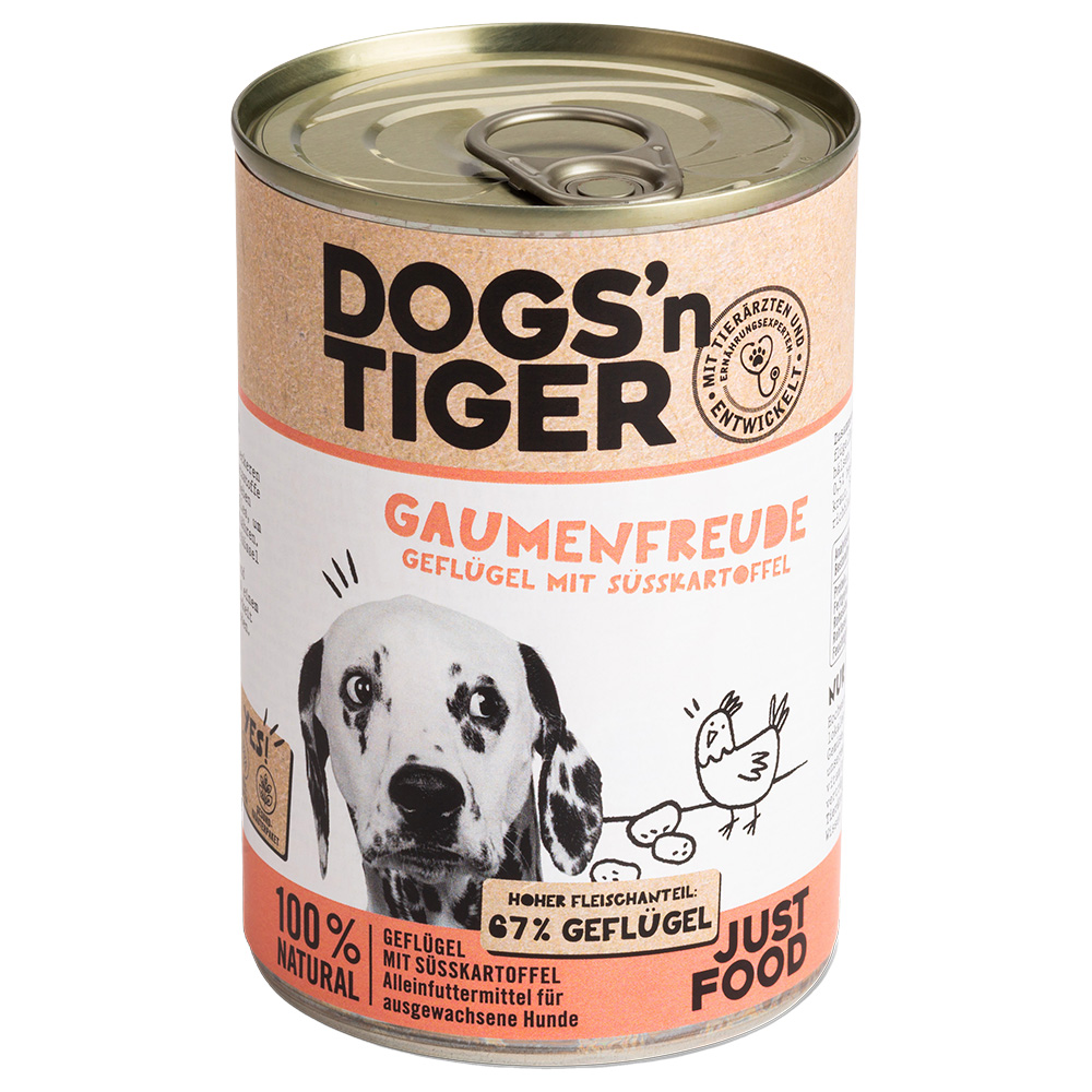 Dogs'n Tiger Adult 6 x 400 g - Geflügel & Süßkartoffel Dogs'n Tiger Adult 6 x 400 g - Geflügel & Süßkartoffel von Dogs'n Tiger