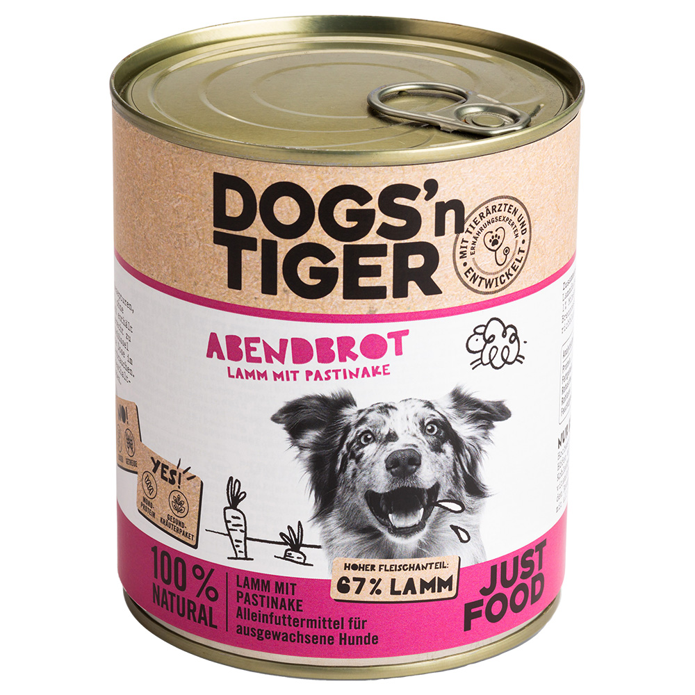 Dogs'n Tiger Adult 6 x 800 g - Lamm & Pastinake von Dogs'n Tiger