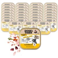 Dogs'n Tiger Adult Nassfutter Katze, Herzlich, Huhn, Rinderherzen & Karotte 32x100 g von Dogs'n Tiger
