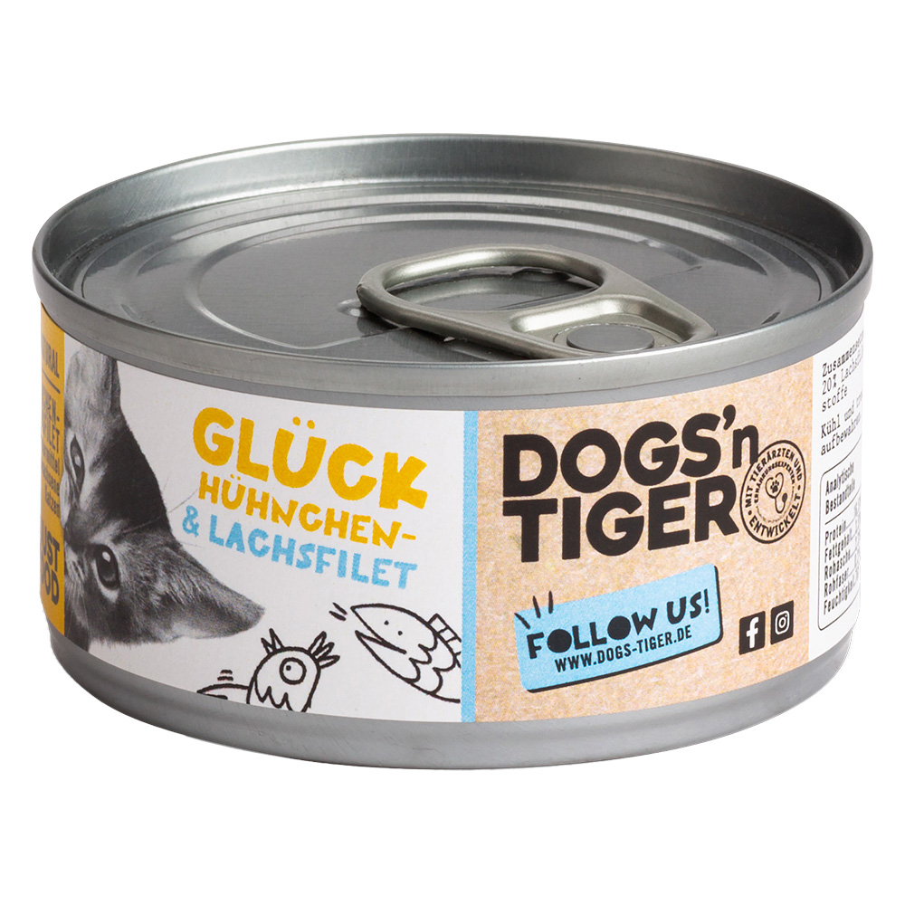 Dogs'n Tiger Cat Filet 12 x 70 g - Hühnchen- & Lachsfilet von Dogs'n Tiger