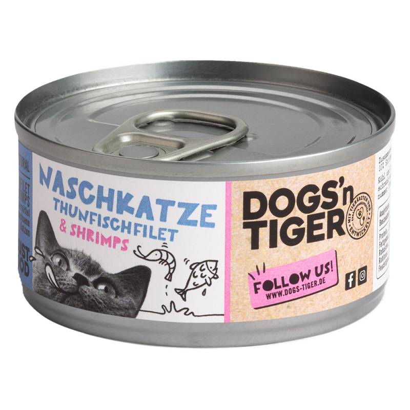 Dogs'n Tiger Cat Filet 12 x 70 g - Thunfischfilet & Shrimps von Dogs'n Tiger