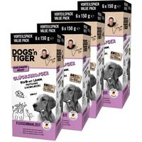 Dogs'n Tiger Glücksbringer Multibox Rind & Lamm 24x150 g von Dogs'n Tiger