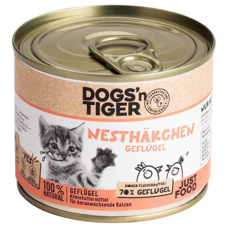 Dogs'n Tiger Junior Cat 6 x 200 g - Geflügel von Dogs'n Tiger