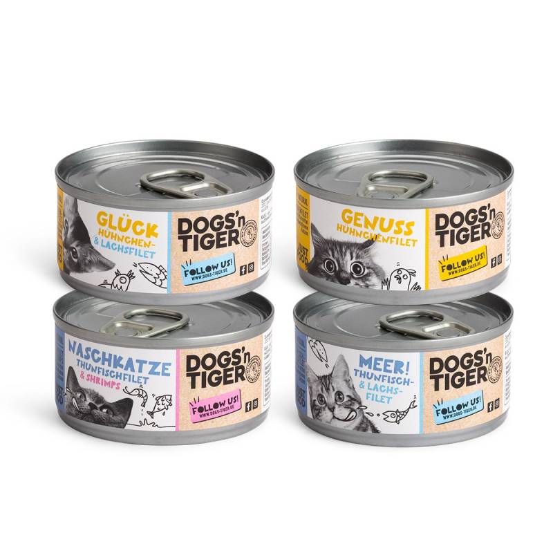 Dogs'n Tiger Mixpaket Filet Huhn und Thunfisch 12x70g von Dogs'n Tiger