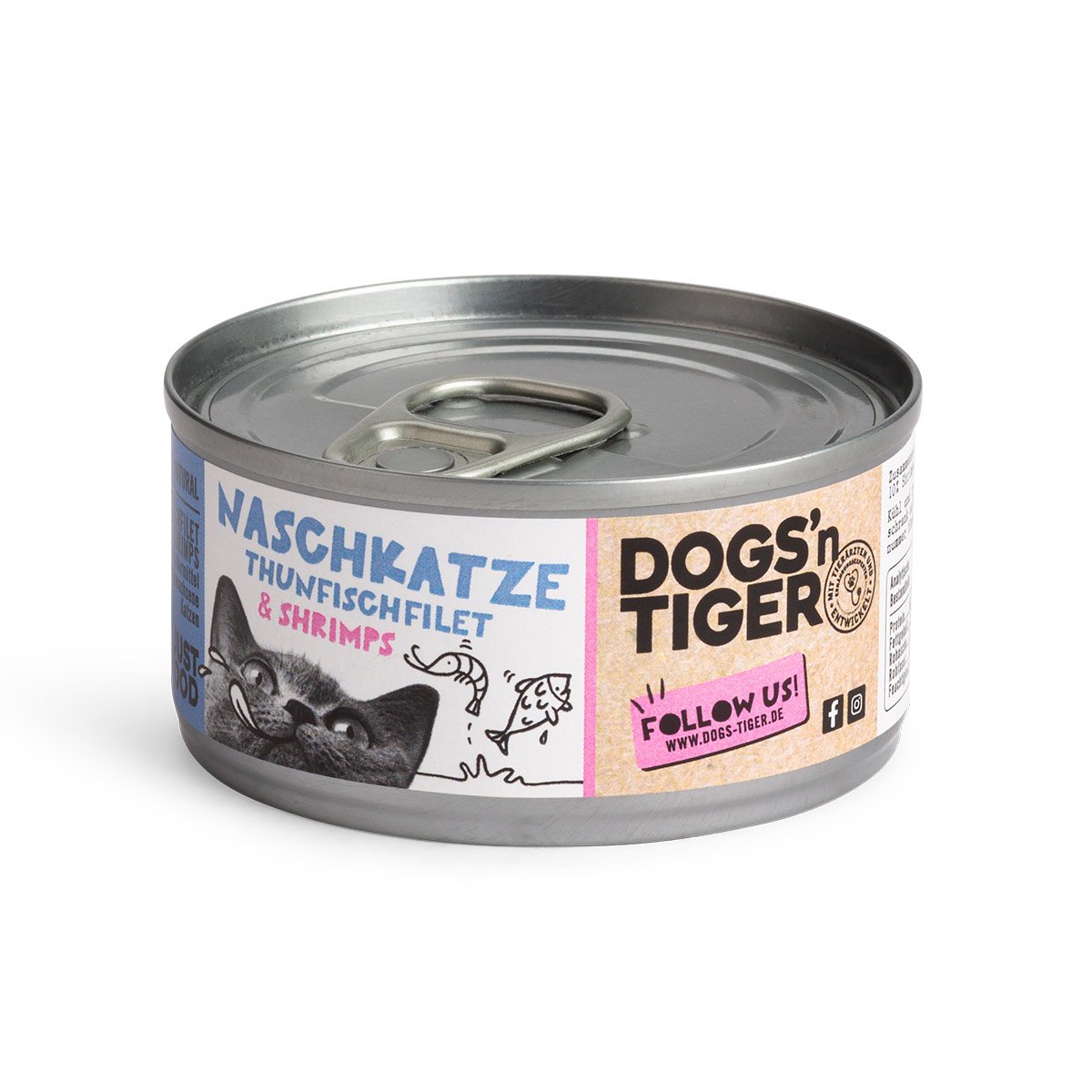 Dogs'n Tiger Naschkatze Nassfutter Thunfischfilet & Shrimps 12x70g von Dogs'n Tiger