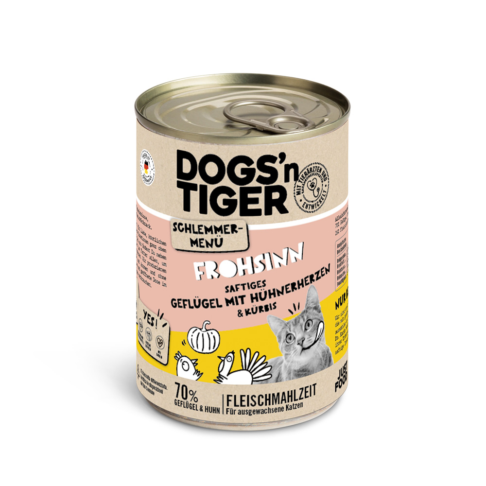 Dogs'n Tiger Schlemmermenü 6 x 400 g - Geflügel mit Huhn von Dogs'n Tiger