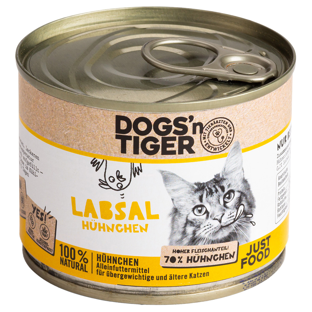 Dogs'n Tiger Senior Cat 6 x 200 g - Labsal Hühnchen von Dogs'n Tiger