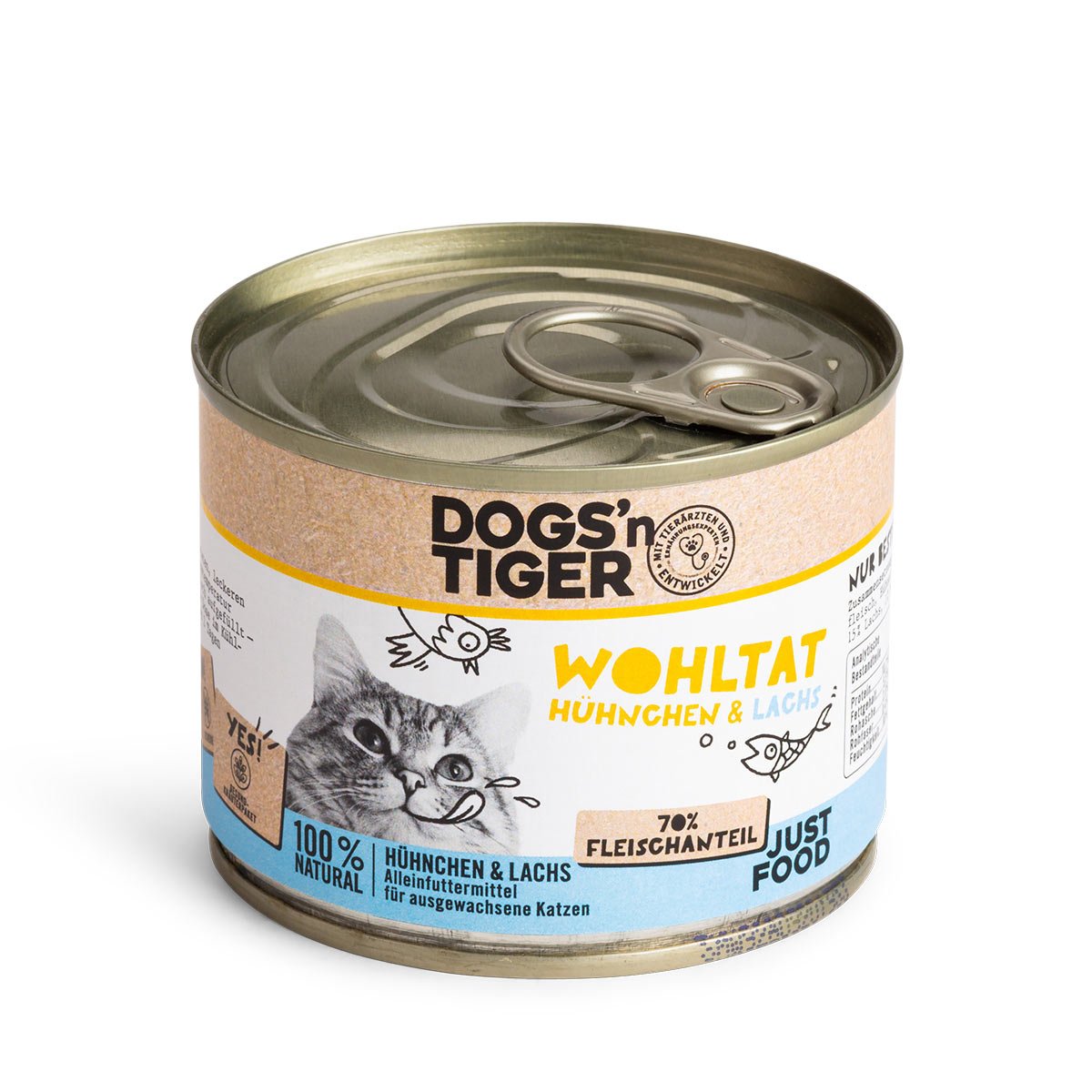 Dogs'n Tiger Wohltat Nassfutter Huhn & Lachs 6x200g von Dogs'n Tiger