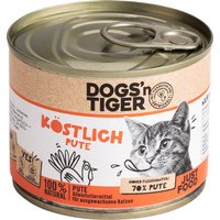 Sparpaket Dogs'n Tiger Adult Cat 12 x 200 g - Köstlich Pute von Dogs'n Tiger
