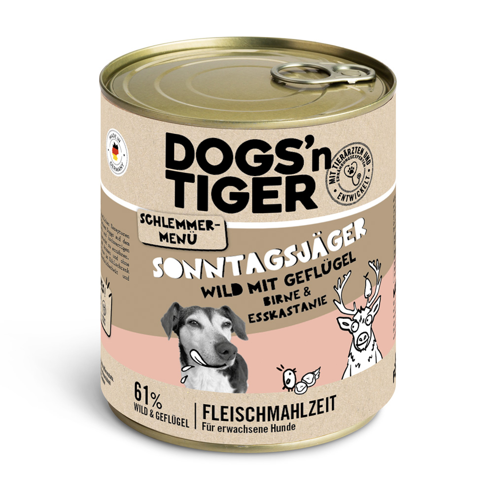 Sparpaket Dogs'n Tiger Schlemmermenü für Hunde 12 x 800 g - Wild mit Geflügel, Birne, Hirse und Esskastanie Sparpaket Dogs'n Tiger Schlemmermenü für Hunde 12 x 800 g - Wild mit Geflügel, Birne, Hirse und Esskastanie von Dogs'n Tiger