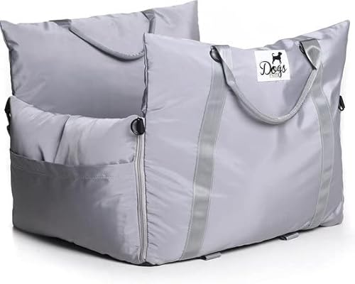 Dogs&Co Luxus Hunde Autositz Royal+ Grau Wasserdicht - Sehr Luxus Hundebett für Auto - Bequemer Hunde Autositz - sichere Autobank für Welpen und/oder Hund Dogs&Co Luxus Hunde Autositz Royal+ Grau Wasserdicht - Sehr Luxus Hundebett für Auto - Bequemer Hunde Autositz - sichere Autobank für Welpen und/oder Hund von Dogs & Co.