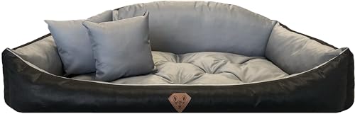 Dogs4Life Waschbar Orthopädisches Hundebett Hundekissen Hundesofa Hundekorb für Kleine Mittelgroße Grosse Hunde (XL, Grau) von Dogs4Life